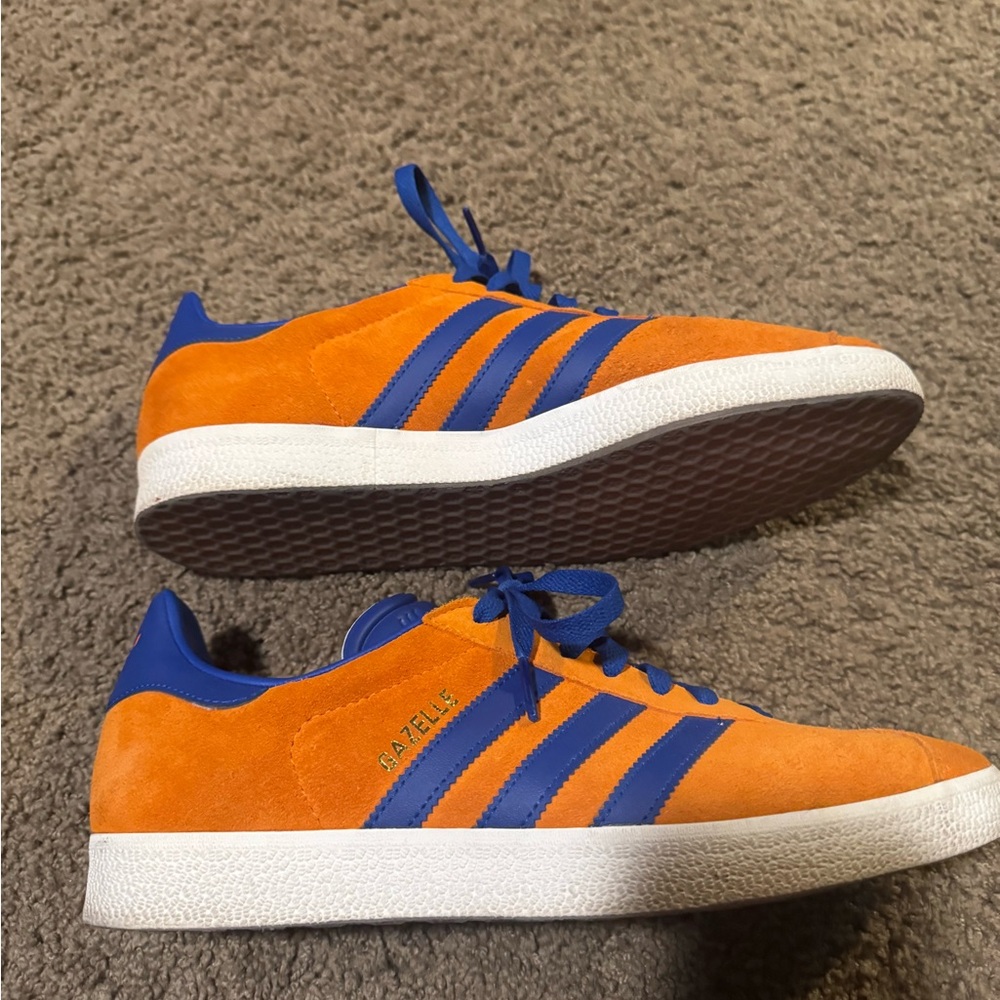 Adidas Gazelle Orange and Blue Men's Shoes